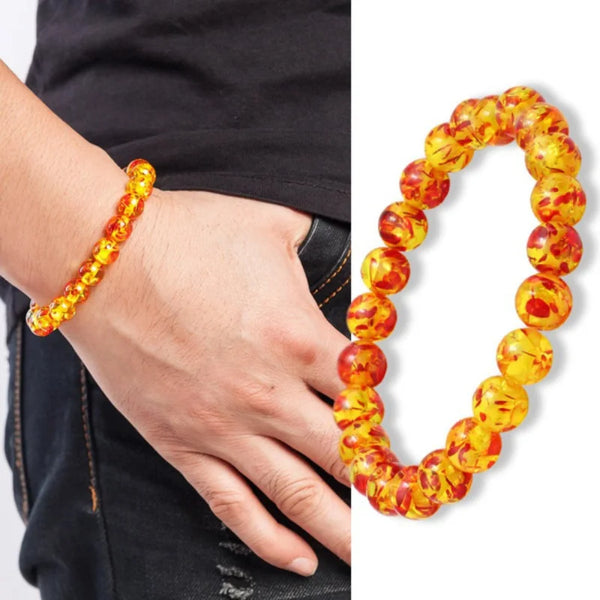 Yellow Amber Bead Bracelet-ToShay.org