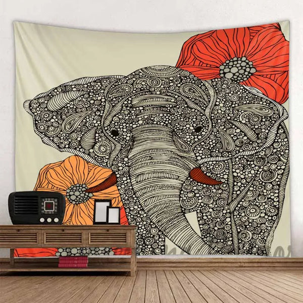 Elephant Art Tapestry-ToShay.org