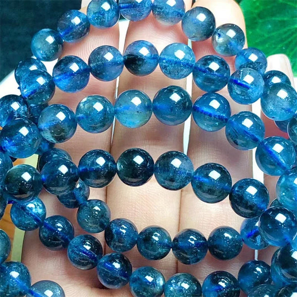 Blue Aquamarine Bead Bracelet-ToShay.org