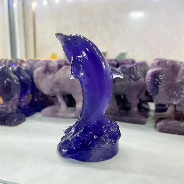 Purple Fluorite Dolphin-ToShay.org