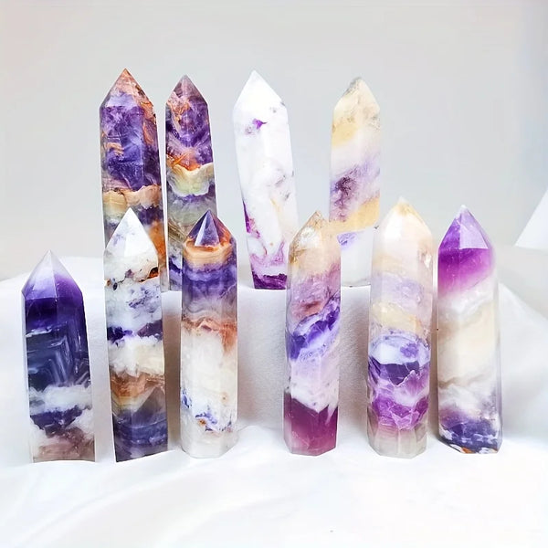 Purple Flower Fluorite Column-ToShay.org