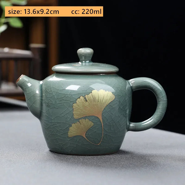 Green Crack Glaze Tea Set-ToShay.org