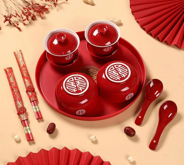 Red Ceramic Tea Bowls-ToShay.org