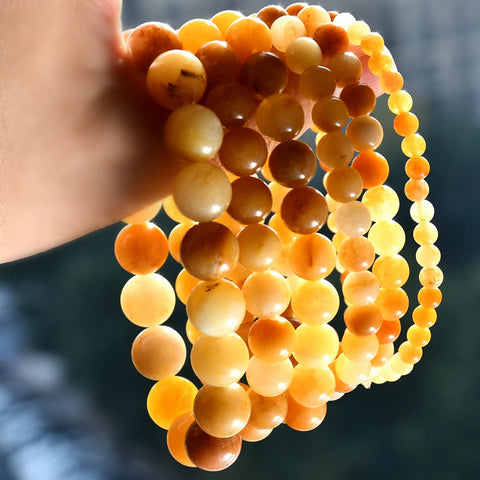 Yellow Jade Bead Bracelet-ToShay.org