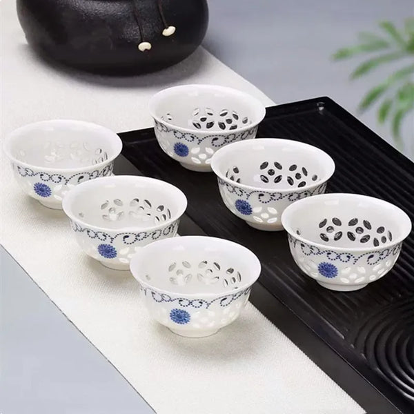 White Ceramic Teacup Sets-ToShay.org