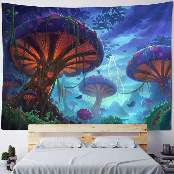 Mushroom Art Tapestry-ToShay.org