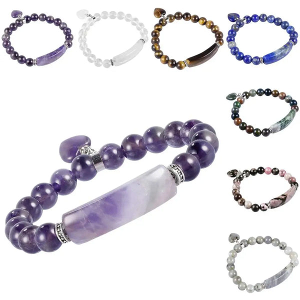 Mixed Quartz Crystal Bracelets-ToShay.org