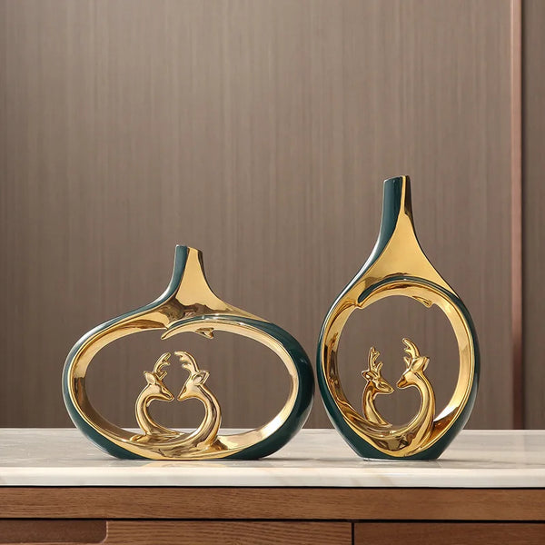 Gold Ceramic Vases-ToShay.org