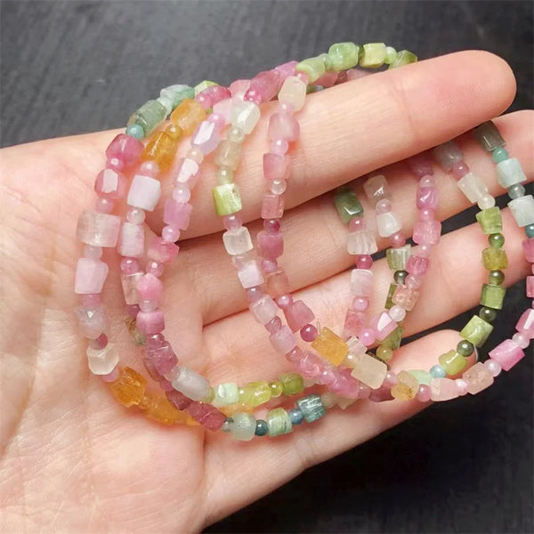 Pink Tourmaline Bead Bracelet-ToShay.org