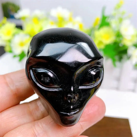 Black Obsidian Alien Head-ToShay.org