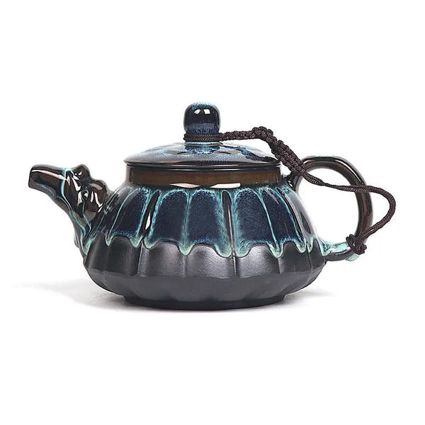 Blue Glazed Ceramic Teapots-ToShay.org