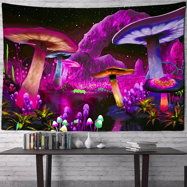 Mushroom Forest Tapestry-ToShay.org