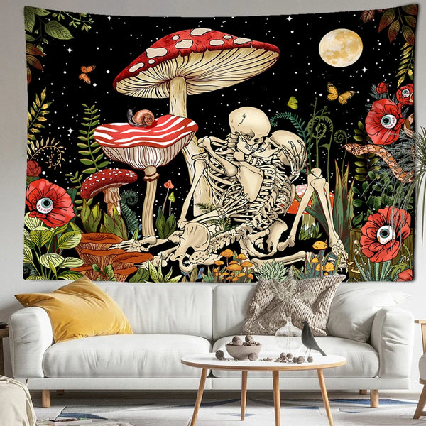 Mushroom Art Tapestry-ToShay.org