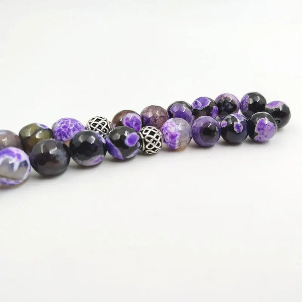 Purple Agate Prayer Beads-ToShay.org