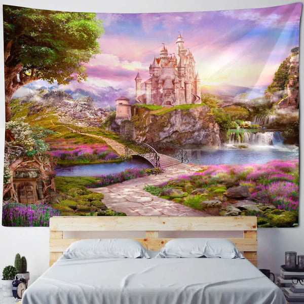 Fairytale Castle Tapestry-ToShay.org