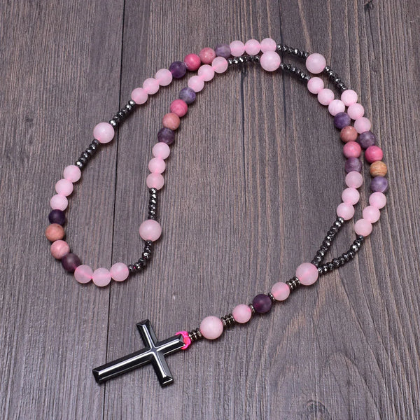 Mixed Quartz Crystal Rosary Beads-ToShay.org