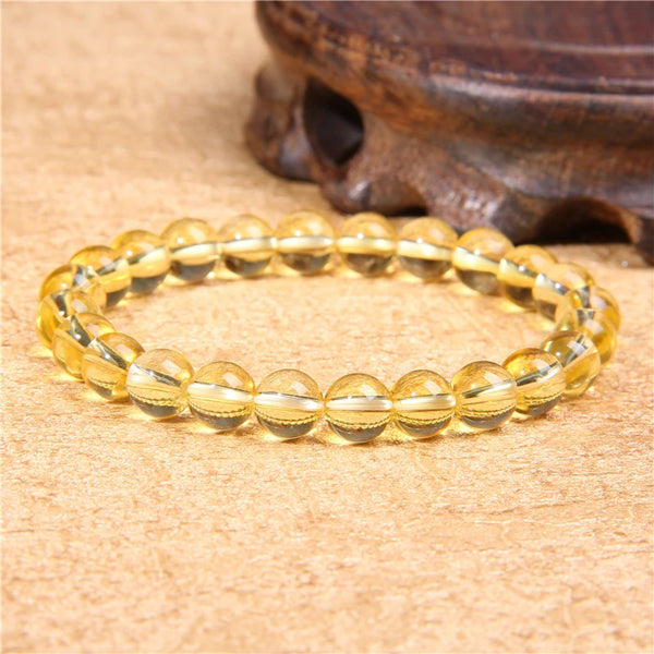 Yellow Citrine Bead Bracelet-ToShay.org