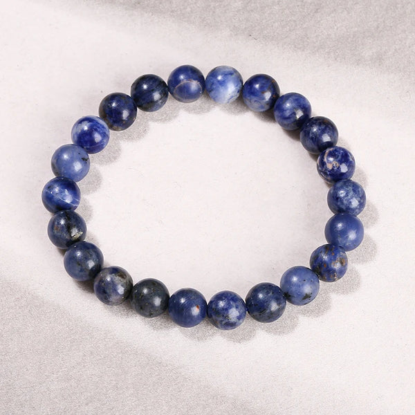 Blue Sodalite Bead Bracelet-ToShay.org