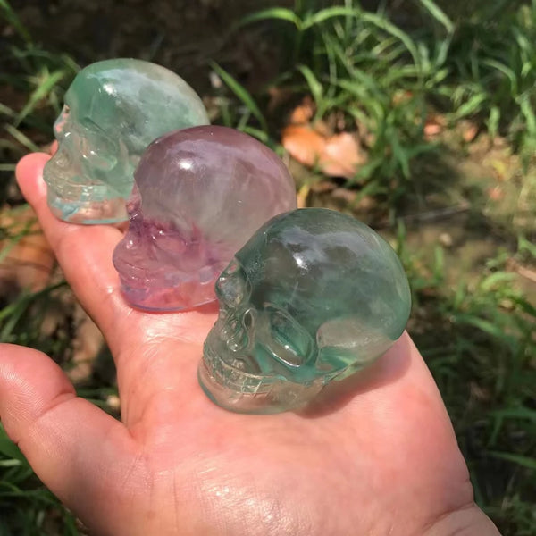 Mixed Fluorite Skulls-ToShay.org