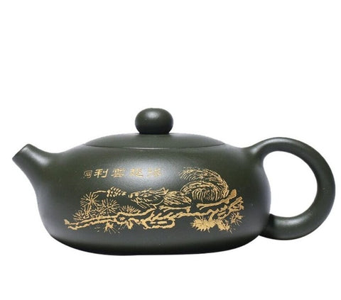 Green Clay Teapot-ToShay.org