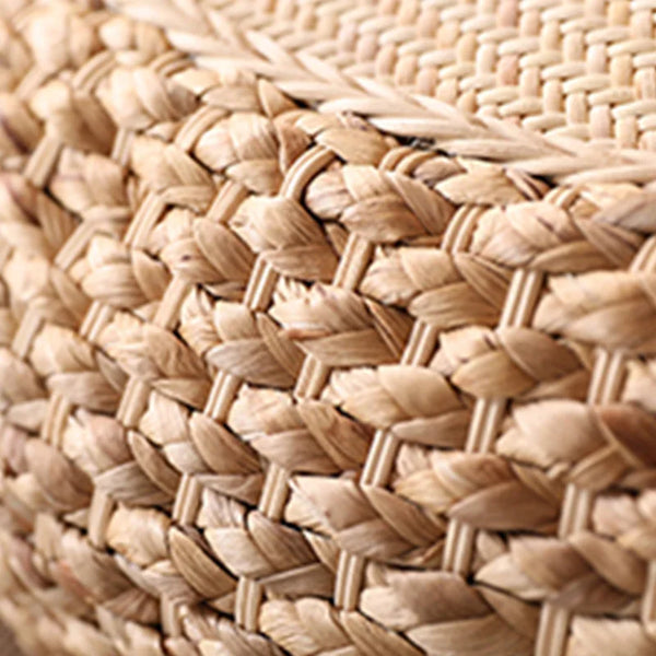 Weave Straw Pouf-ToShay.org