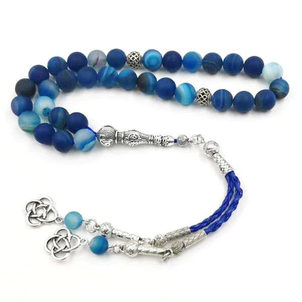 Blue Agate Prayer Beads-ToShay.org