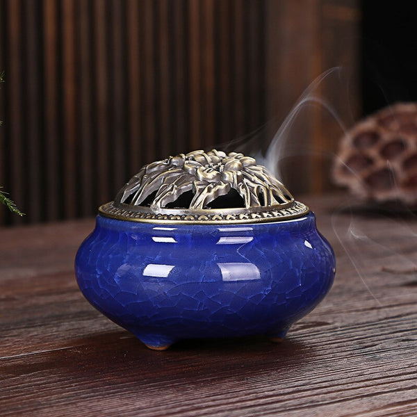 Ice Crack Ceramic Incense Burners-ToShay.org