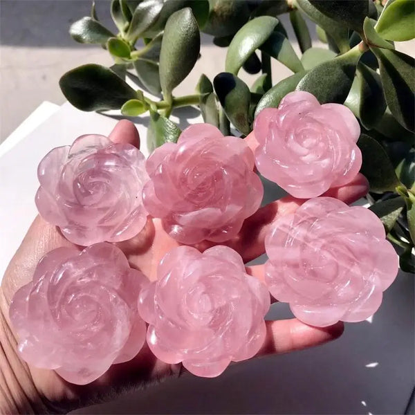 Pink Rose Quartz Flower-ToShay.org