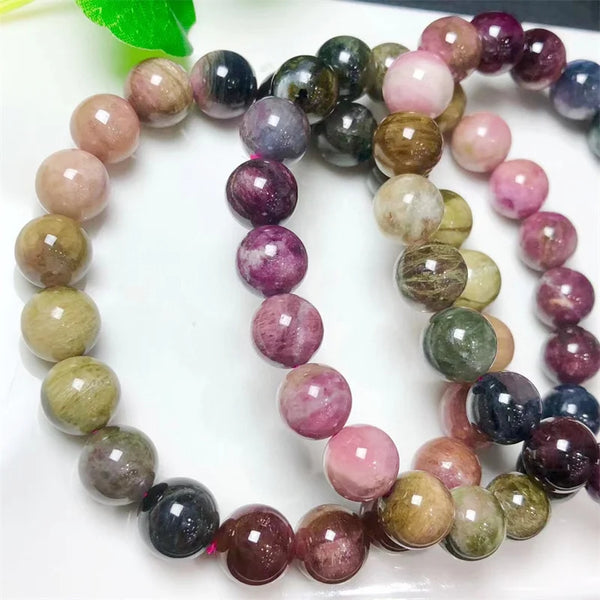 Pink Tourmaline Bead Bracelet-ToShay.org