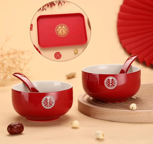 Red Ceramic Tea Bowls-ToShay.org