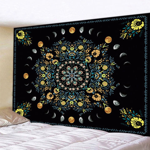 Mandala Moon Art Tapestry-ToShay.org