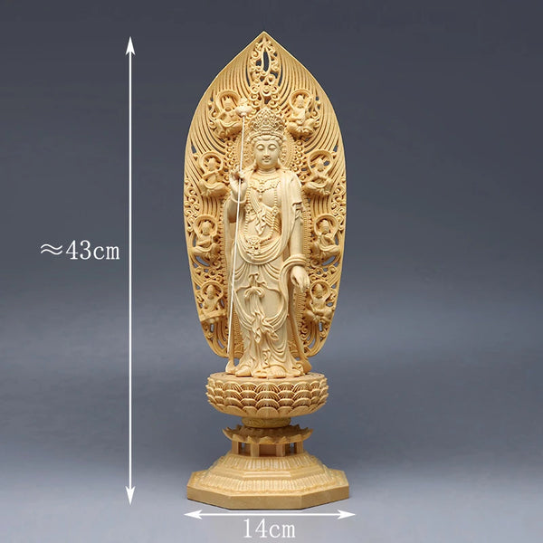 Wood Bodhisattva Statue-ToShay.org