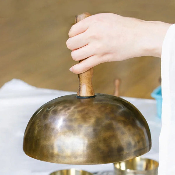 Tibetan Brass Handle Singing Bowl-ToShay.org