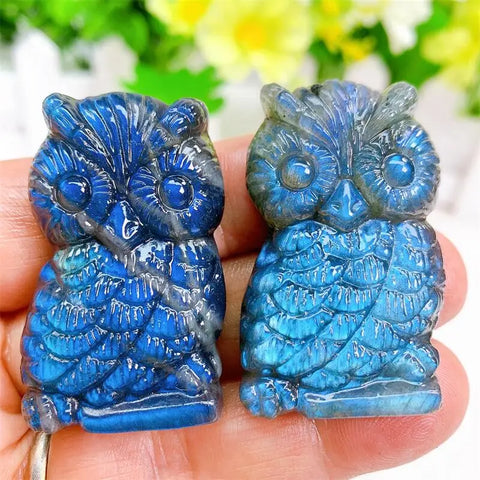 Blue Labradorite Owl-ToShay.org