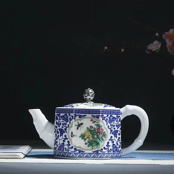 Blue White Porcelain Teapot-ToShay.org