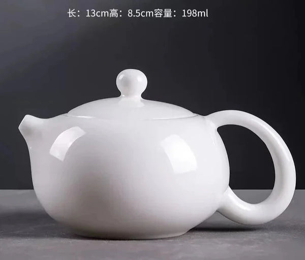 White Porcelain Tea Pot-ToShay.org