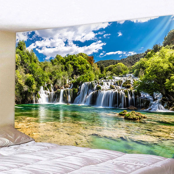 Forest Waterfall Tapestry-ToShay.org