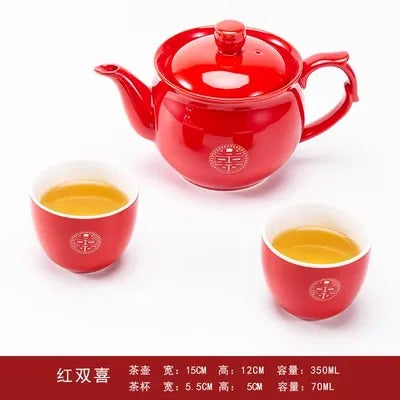 Red Ceramic Tea Sets-ToShay.org