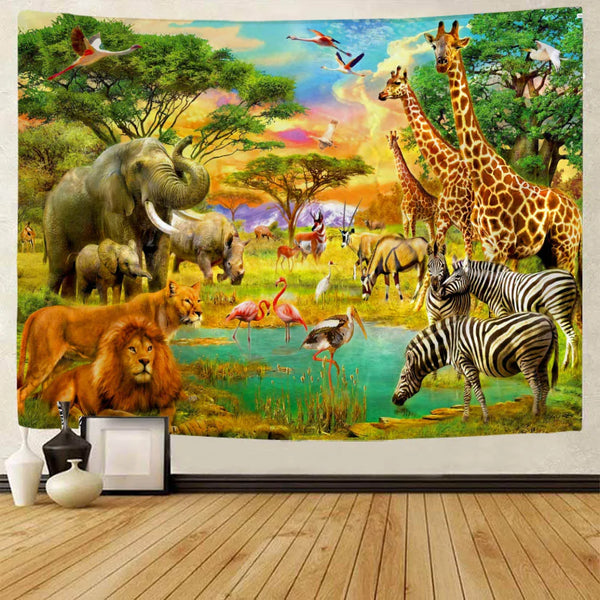 Jungle Animal Tapestry-ToShay.org