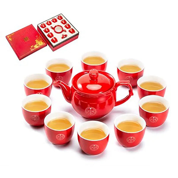 Red Ceramic Tea Sets-ToShay.org