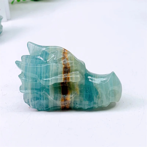 Blue Onyx Dragon Skull-ToShay.org