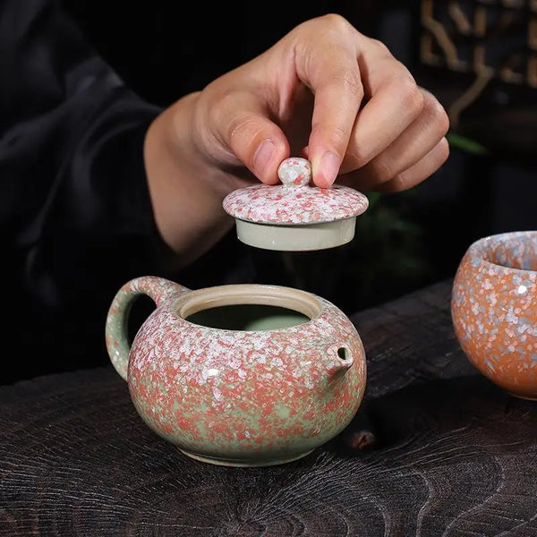 Blue Snow Flower Tea Pot-ToShay.org