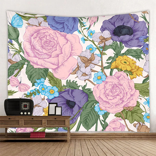 Flower Art Tapestry-ToShay.org