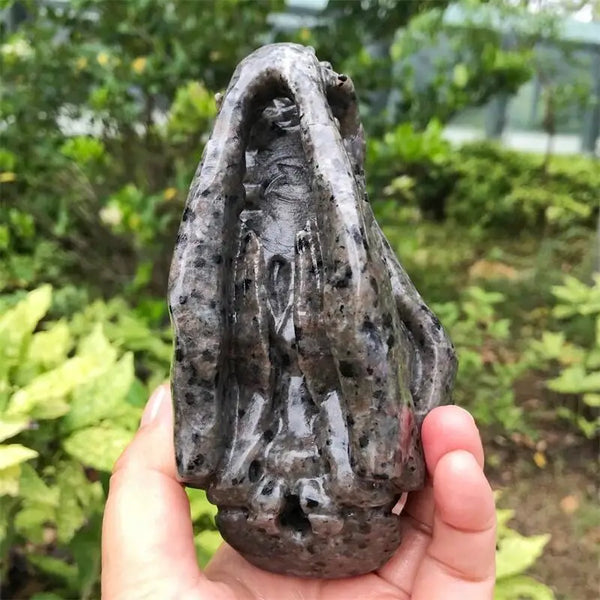 Grey Yooperlite Dinosaur Skull-ToShay.org