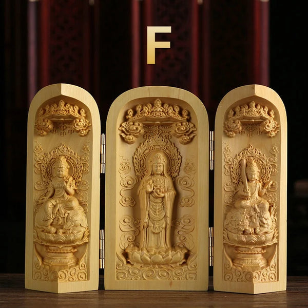 Wood Guanyin Buddha Box-ToShay.org