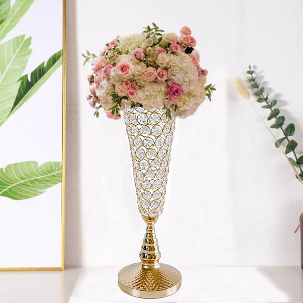 Crystal Bead Flower Vase-ToShay.org