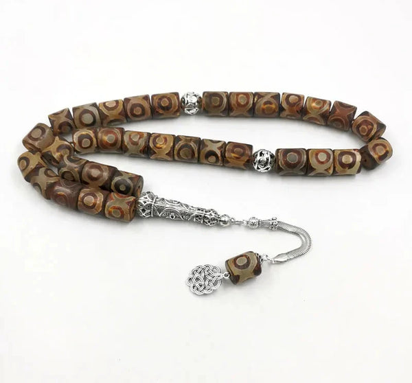 Dzi Agate Prayer Beads-ToShay.org