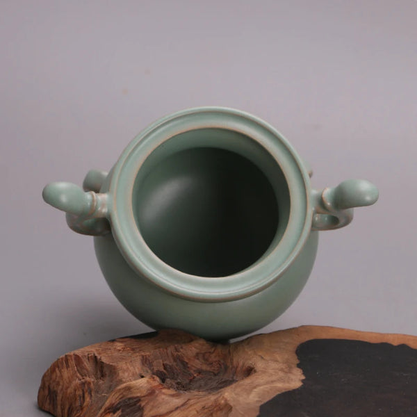 Celadon Tripod Incense Burner-ToShay.org