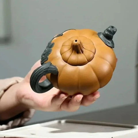 Pumpkin Clay Tea Pot-ToShay.org