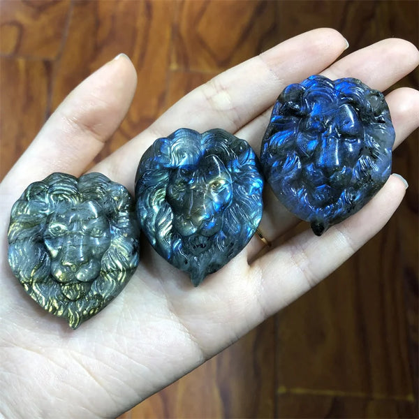 Blue Labradorite Lion Head-ToShay.org